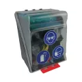 Boîte EPI grand modèle à compartiments (Ø8cm) avec 3 autocollants 23.6x31.5x20.5cm